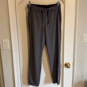 lululemon On the Fly Jogger Heathered Grey Drawstring Pants Size 6